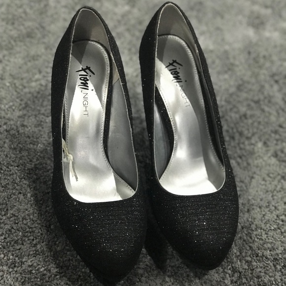 Sparkly/Glittery Black Heels - Picture 2 of 2